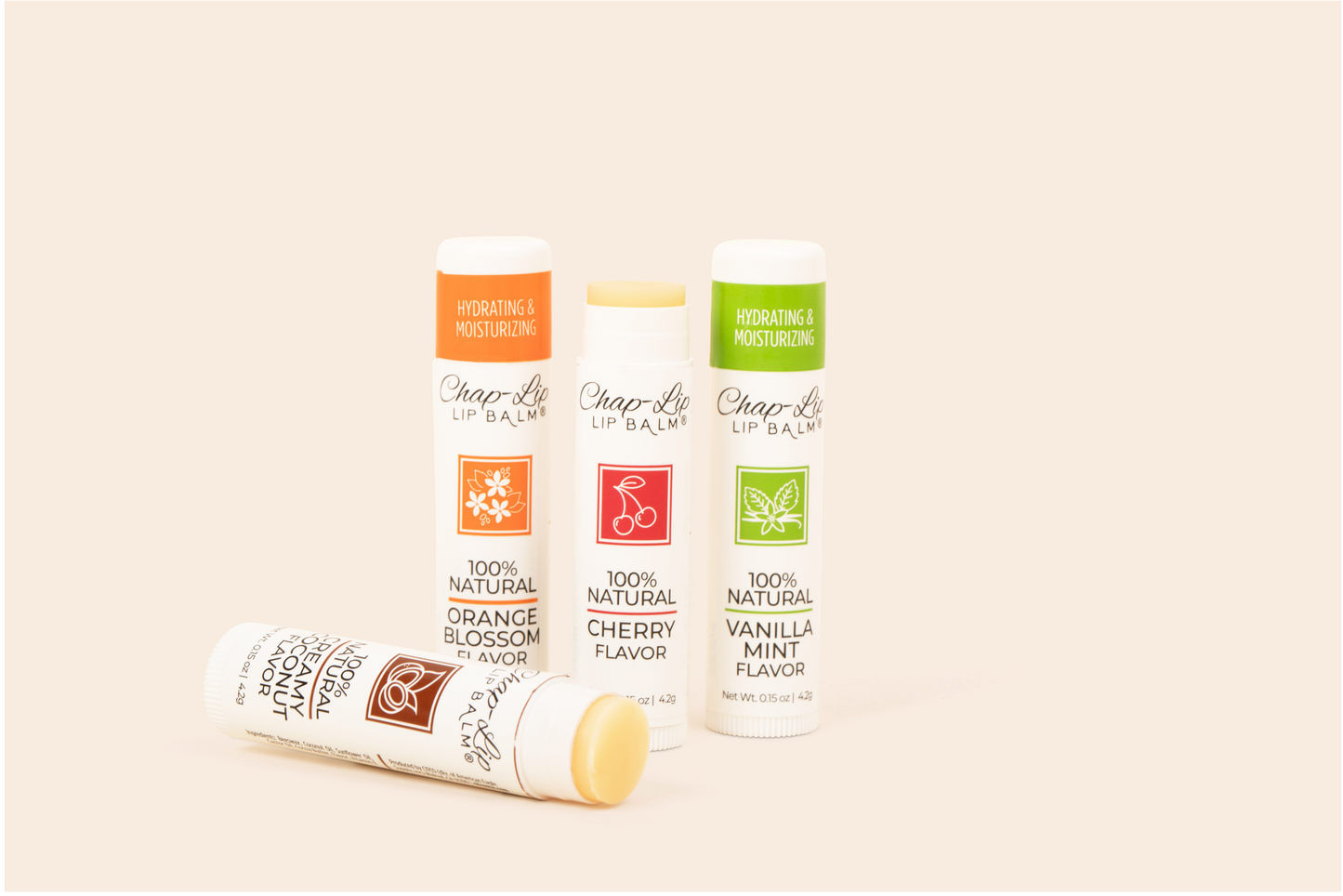Chap-Lip 100% Natural Lip Balm (8 Count)