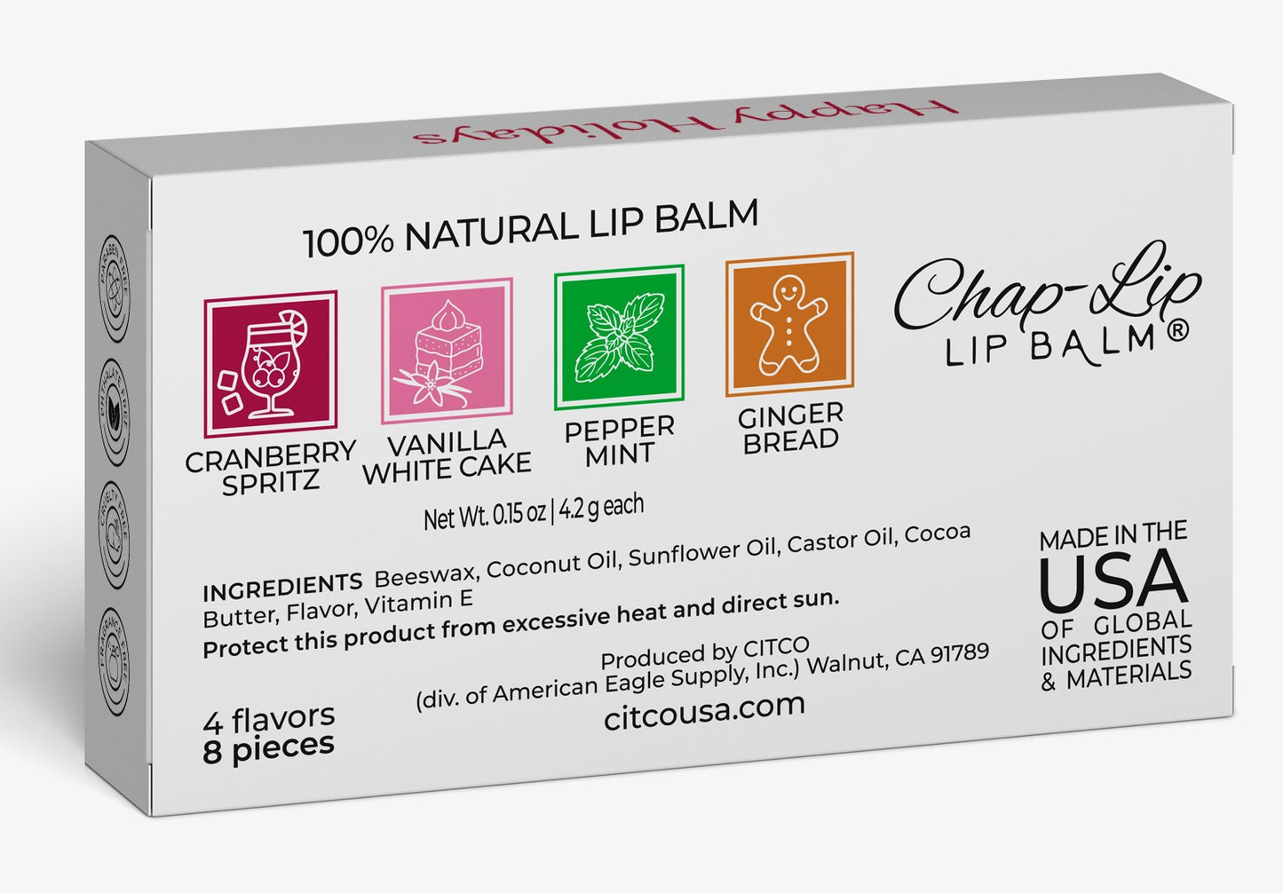 8 Piece Holiday Lip Balm Gift Set
