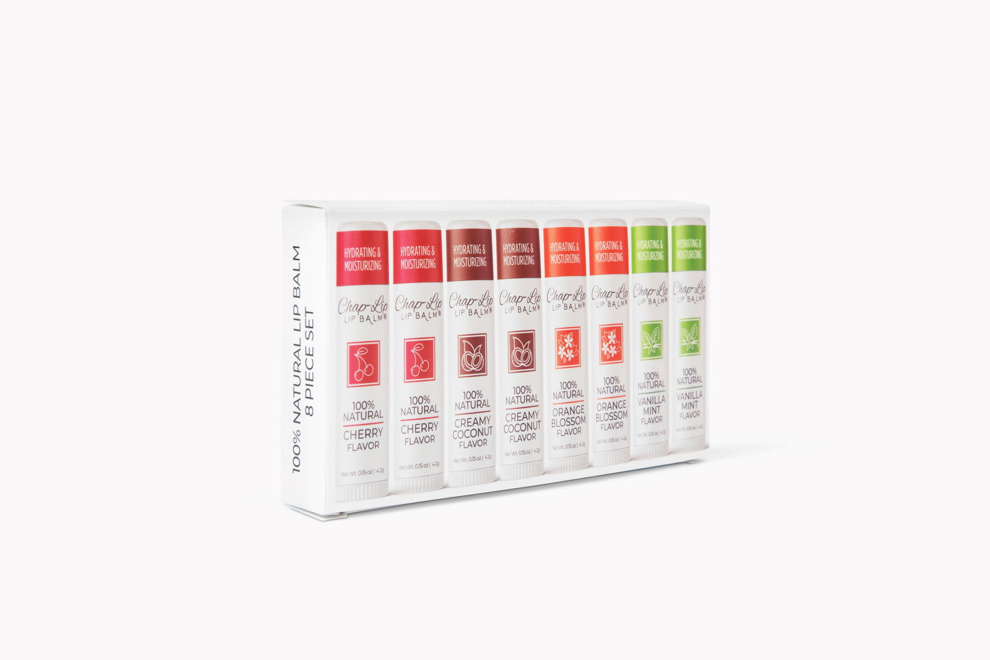 Chap-Lip 100% Natural Lip Balm (8 Count)