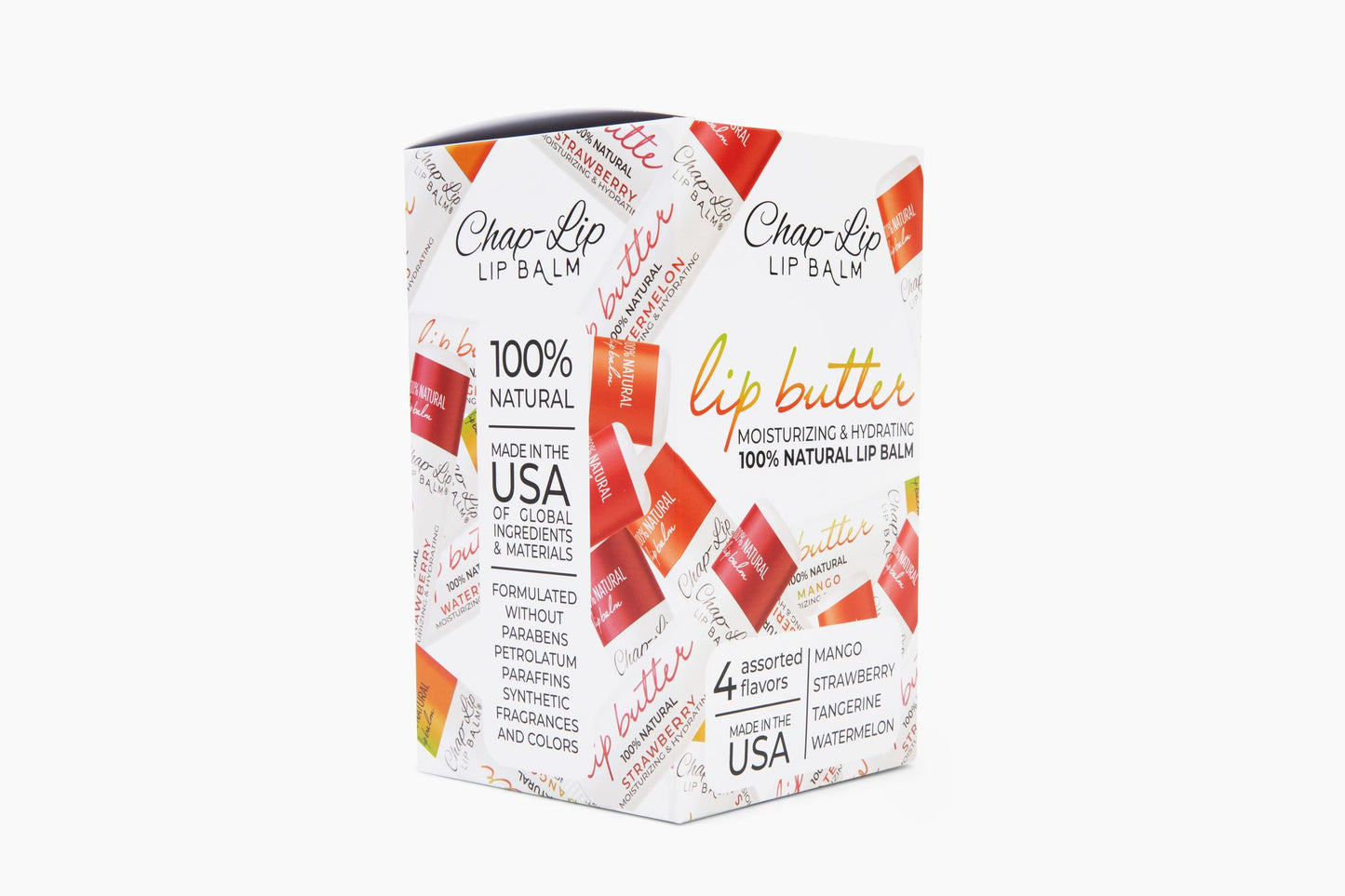 Lip Butter 100% Natural Lip Balm (60 Count box)